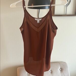 Nine West Brown Sheer Women's Top